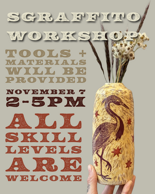 Sgraffito Workshop November 7th 2pm-5pm